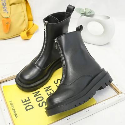 Новые женские осенние сапоги, женские высокие сапоги, модные и удобные женские сапоги, сапоги с круглым носком, сапоги женские