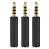 3.5mm OMTP To CTIA Conversion Earphone Adapter for Earphone Black (3PCS)