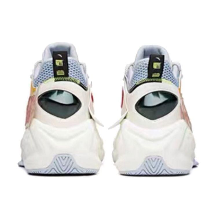 Anta Dominator амортизирующие нескользящие прочные спортивные повседневные туфли средней высоты женские кроссовки белые синие желтые 122038085S-3