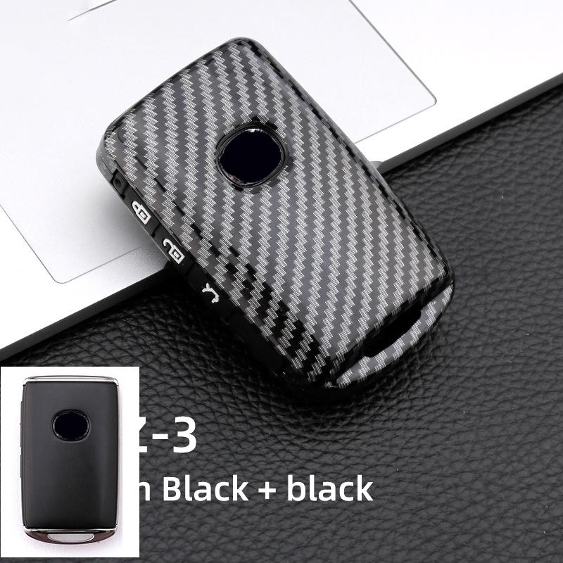 Carbon Fiber Silicon Car Key Cover Case For Mazda 3 Alexa Cx4 Cx5 Cx8   Auto Remote Smart Protective Shell Accessories