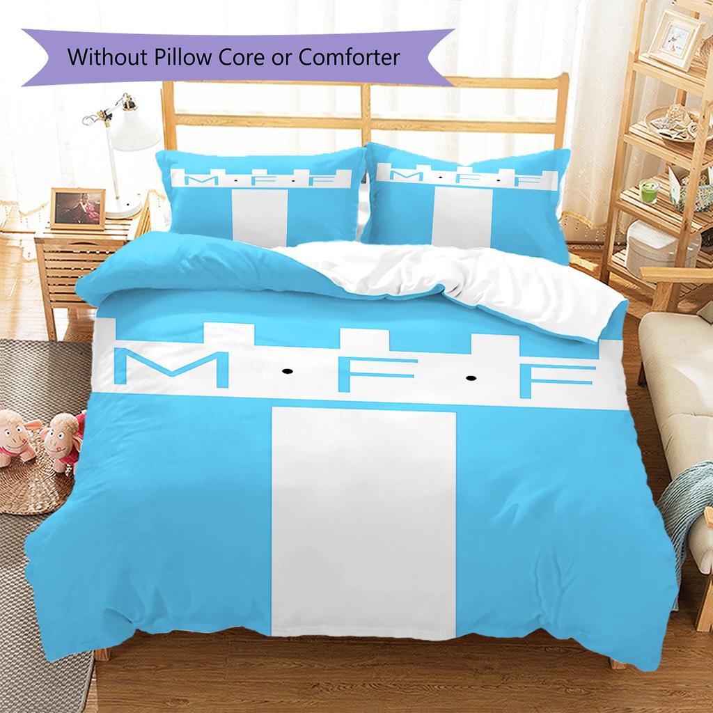Malmo FF Pattern Bedding,Quilt Set Quilt Cover Pillowcase Home Birthday Gift (1 * duvet cover + 2 * pillowcase, without core)
