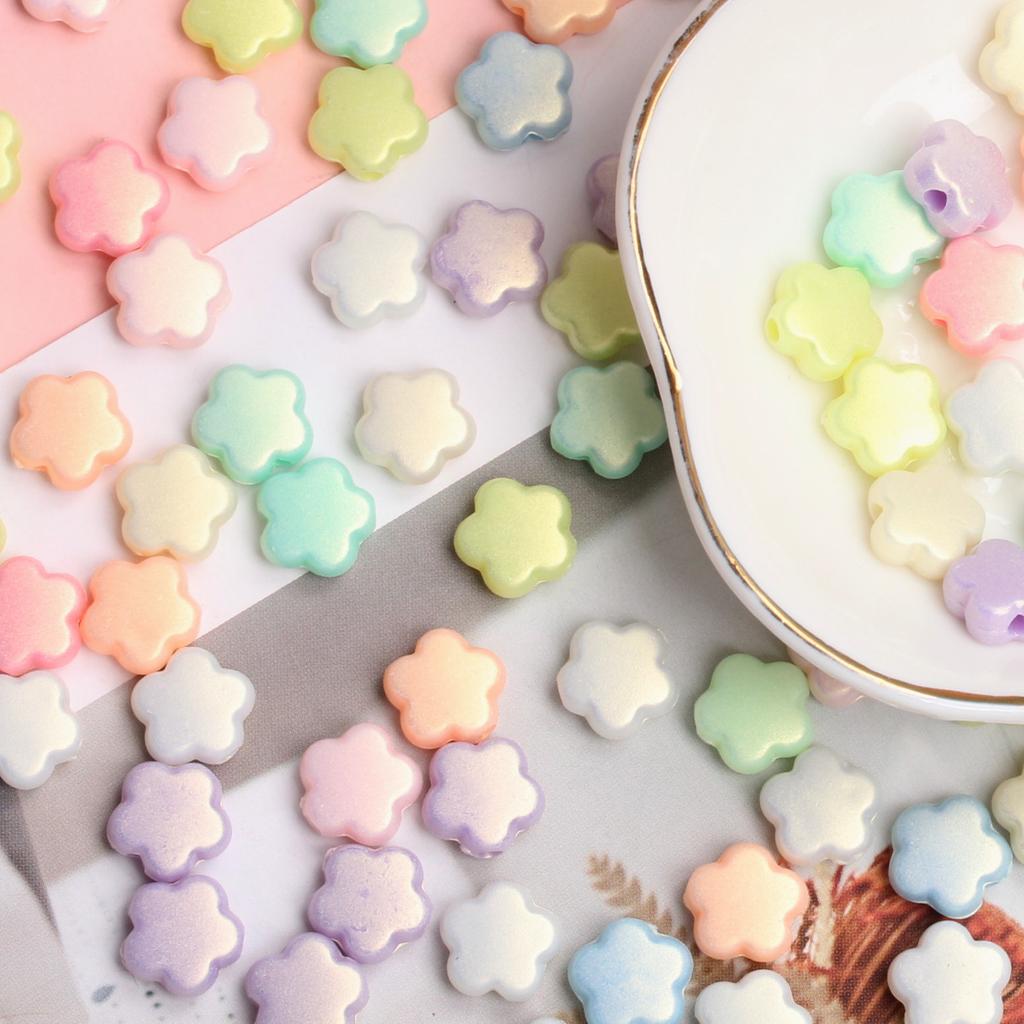 50-200 шт. изготовление ювелирных изделий сердце цветок звезда макарон матовый DIY для бусин