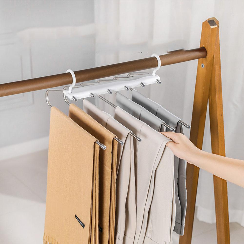 6 в 1 вешалки для брюк вешалки для одежды из нержавеющей стали вешалки для брюк экономия места вешалки для гардероба вешалка для одежды вешалки для одежды вешалка для брюк ангары