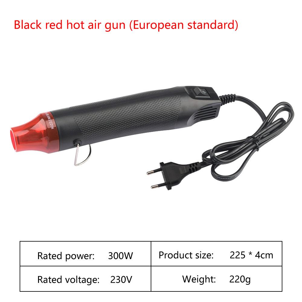 300 Вт термофен с горячим воздухом, электрический вентилятор, мини-набор инструментов для самостоятельной термоусадочной трубки, пайки, пластиковой резиновой печати
