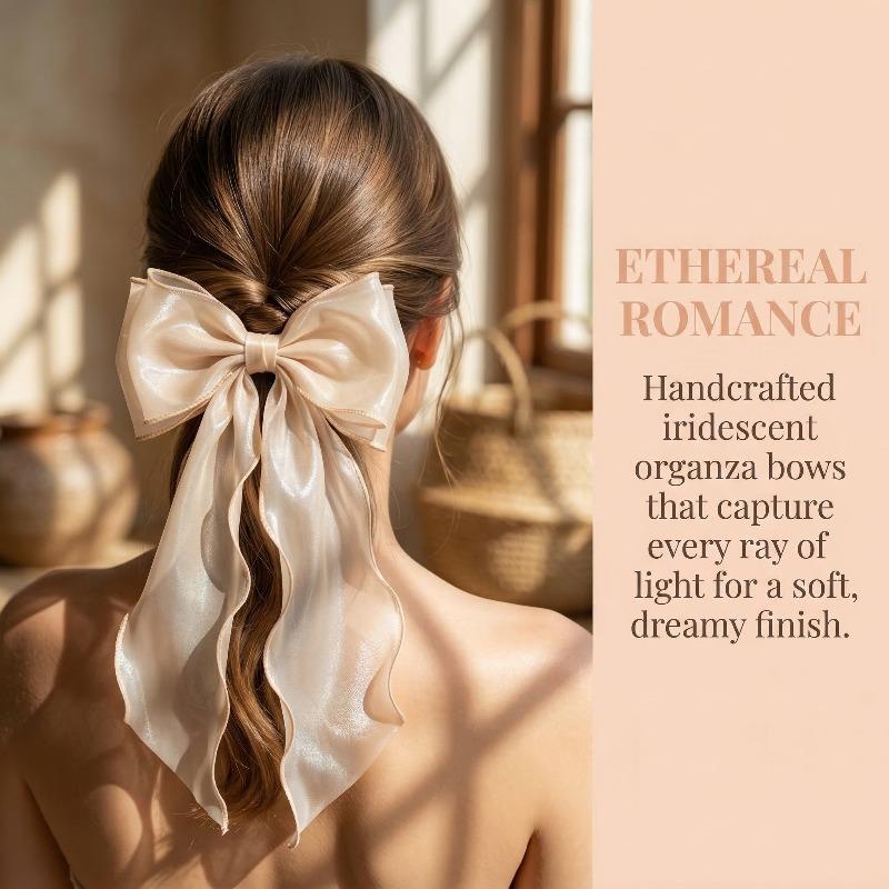 1PC Ribbon Hair Bow, Oversized Long-tail Hairpin, Large Hairpin, Women's Hairstyle Styling Accessories.