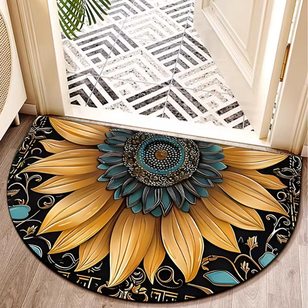 Flower Floral Welcome Rugs Non Slip Door Mat High Quality Entrance Mat Indoor Outdoor