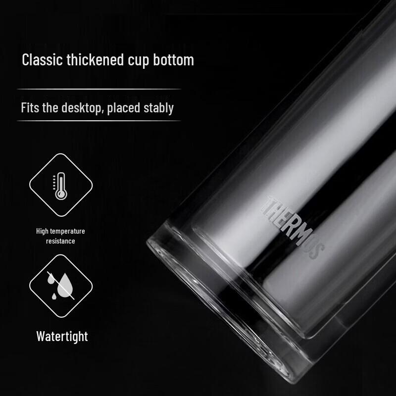 Thermos Бутылка с двойными стенками и стеклянным заварником для чая
