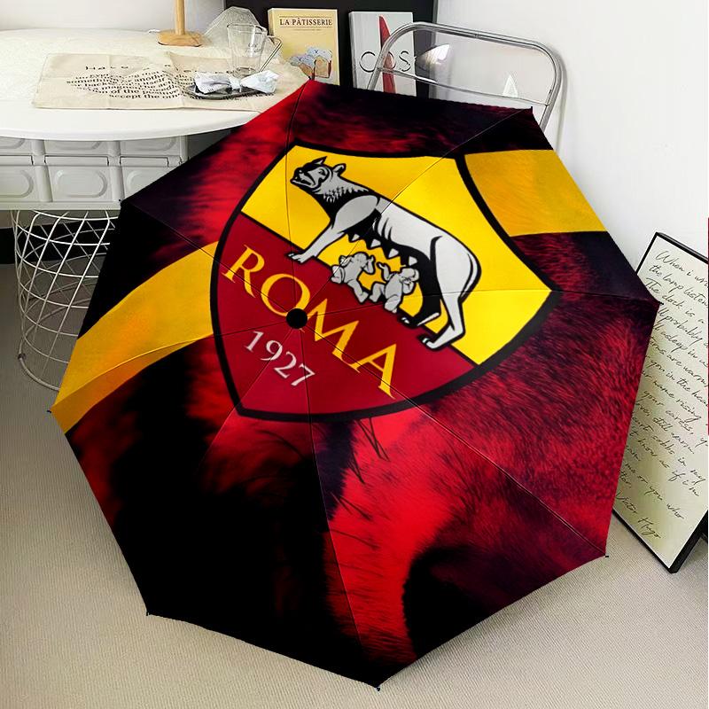 1PC AS Roma1 Football club Printed Umbrella Folding umbrella, automatic umbrella 8-Frame for Travel, camping Fan gifts Christmas Gifts