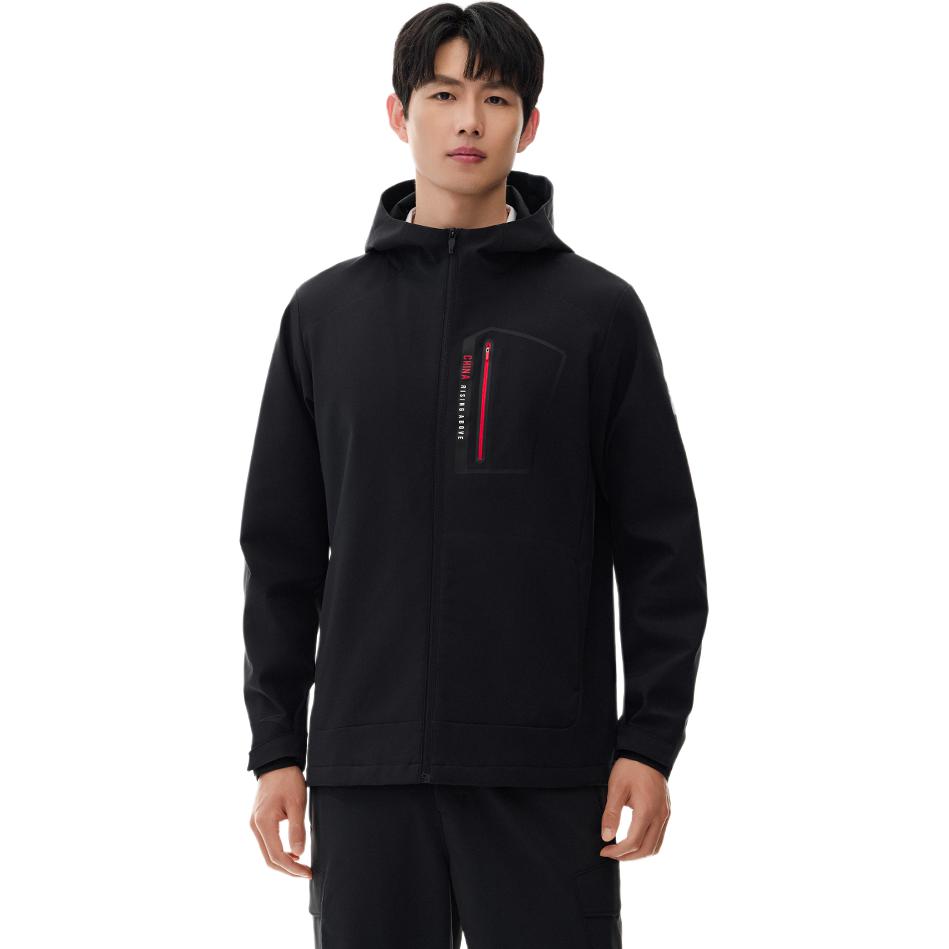 Anta Comfortable Breathable Versatile Casual Sports Jacket With Letter Zipper And Hood Men Jacket Basic-Black 152517620-4