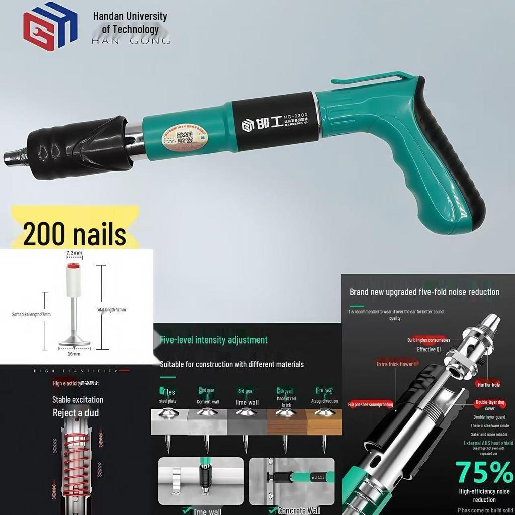 Compact Ceiling Fastener: Lightweight, Adjustable Nailing Tool for Wire and Pipe Clamping