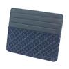 Inden Card Holder Slim Card Case Thin Deerskin Navy Blue X Black Lacquer Pattern [Indenya] Cloisonné 2530-04-179