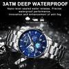 POEDAGAR Брендовые модные кварцевые часы Starry Sky Chronograph с ремешком из нержавеющей стали и кожи, водонепроницаемые, с подсветкой, мужские часы