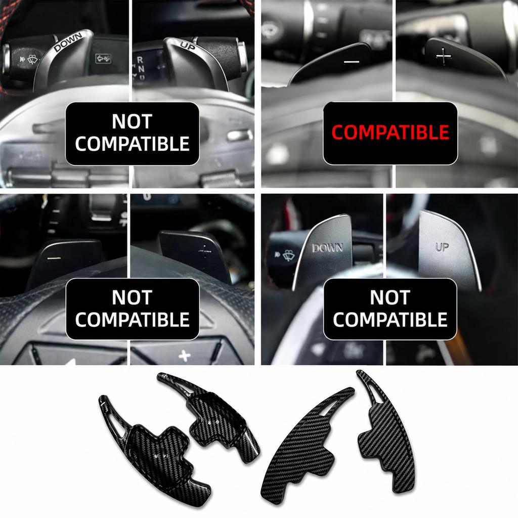 Steering Wheel Decorative Shift Paddle Gear Shifting Module Fits Mercedes-Benz A B C S Class & Vito Stylish Car Interior