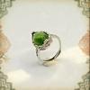 Retro Ethnic Style Thai Silver Hollow Withered Vine Green Zircon Adjustable Rings For Women Fashion New Jewelry Gift