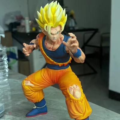 Фигурка Экшн Фигурка Гогоку Супер Сайян 2 из Dragon Ball Z, Поврежденная в Бою, Коллекционная Статуэтка Аниме, Периферийный Декор Манга Для Фанатов Аниме