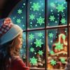 3D Рождественская Светящаяся Снежинка Наклейка на Окно Флуоресцентная Снежинка Статическая Наклейка Наклейка на Окно Рождественское Украшение