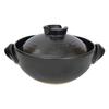 Maehata Series 8 Earthenware Pot 52427 Heat-Resistant No. (Black Glaze)