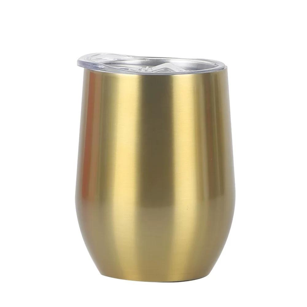 360ml 12 Oz Double-insulated Stemless Glass Stainless Steel Tumbler Wine Yerba Mate Tea Cups