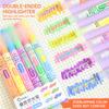 6PC Double-Headed Magic Highlighter Pen 12 Color-Changing for Diary Scrapbooking Painting DIY Crafts Ideal for Classroom Use