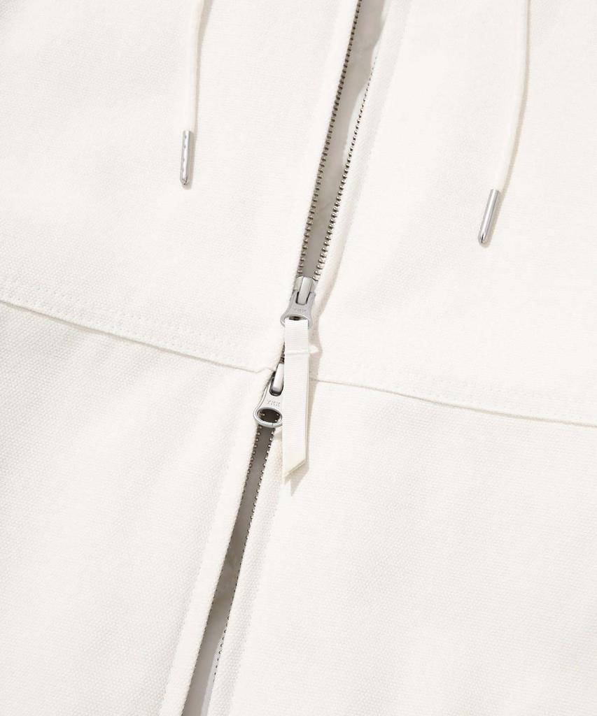 Covernat C Logo Heavy Oxford Hoodie Jacket Ivory