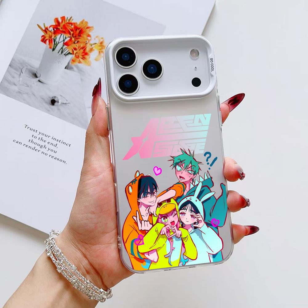 Чехол для телефона в стиле аниме A-ALIEN STAGE для iPhone 17 16 15 14 13 12 11 Pro Max Air Матовый Лазерный Аврора Ударопрочный Funda