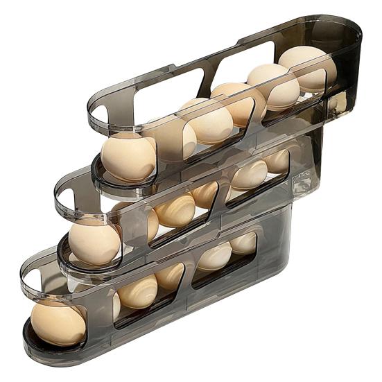 1/2/3Pcs Fridge Egg Holder Large Capacity Multi-layer Transparent Design Stackable