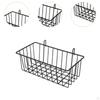 Metal Hanging Wire Basket Grid with Hooks Home Decor Supplies Wall for Office