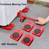5Pcs/8pcs/13pcs Professional Furniture Mover Tool Set Heavy Stuffs Transport Lifter Wheeled Mover Roller with Wheel Bar Moving Hand Device
