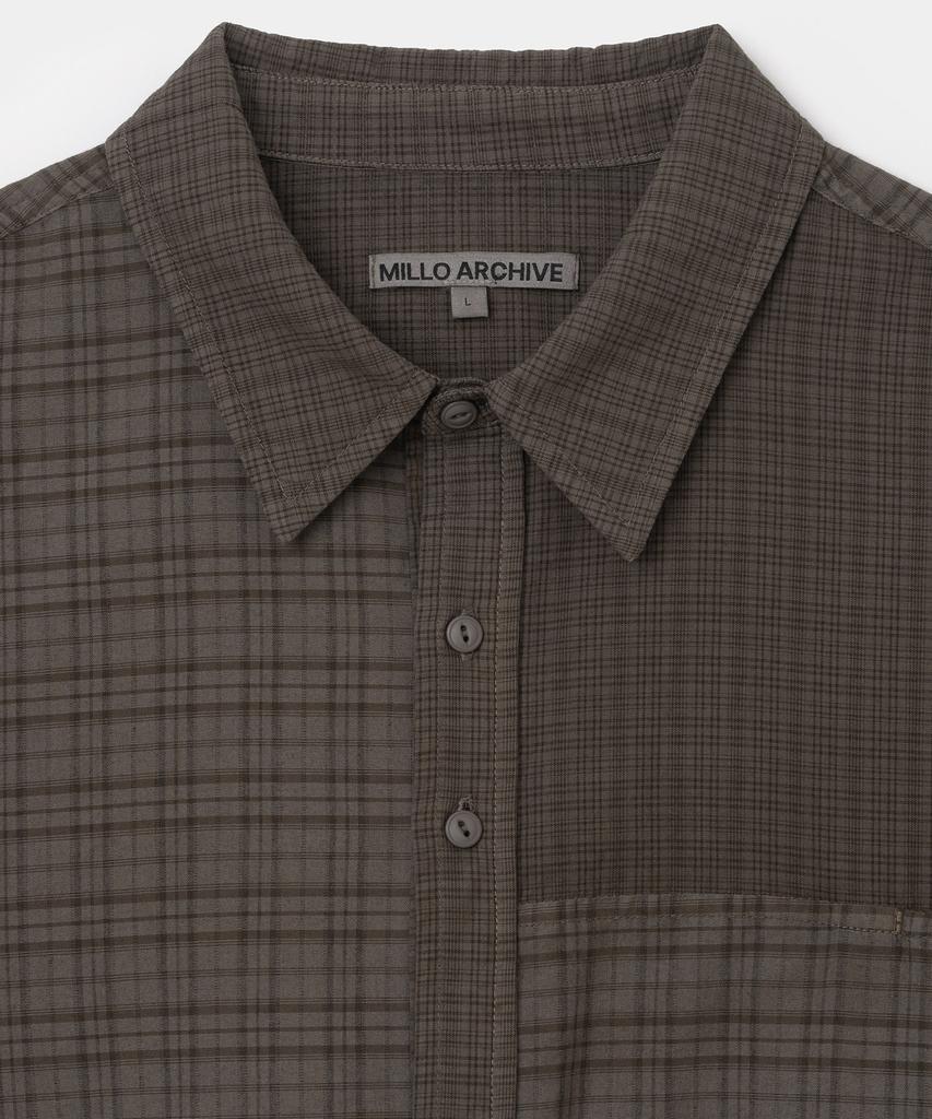 MILLO ARCHIVE Kozel Washed Check Shirt [Washed Brown]