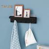 Kitchen Storage Rack Organizer with Hooks Easy To Install No-Drill Wall-Mounted Organizer Kitchen Utensil Holder with Shelf