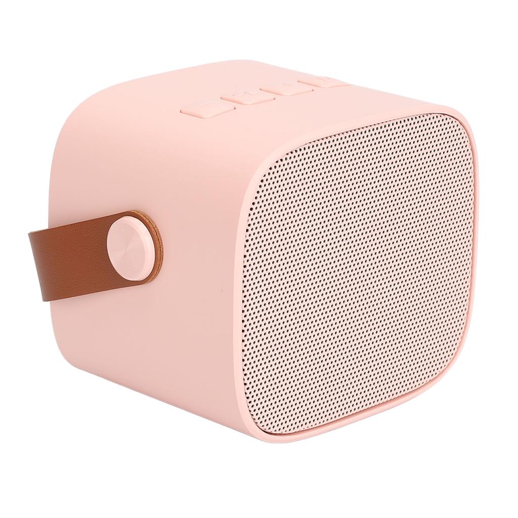 Мини Караоке Машина Мини Караоке Портативная Bluetooth Колонка с 2 Беспроводными Микрофонами для Детей Взрослых Розовая