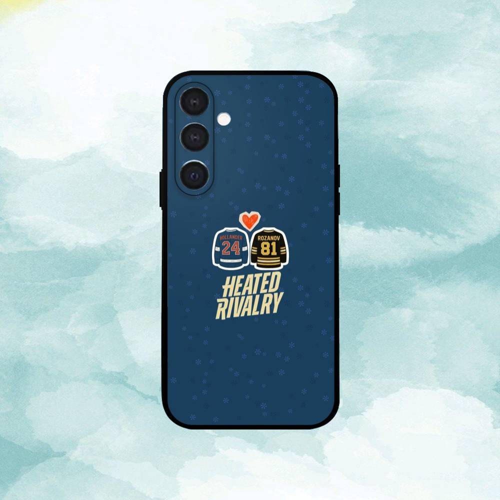 EPC H-Heated Rivalry Phone Case For Samsung A73,A21s,A22,A31,A32,A52,A53,A71,A80,Soft Black Shell