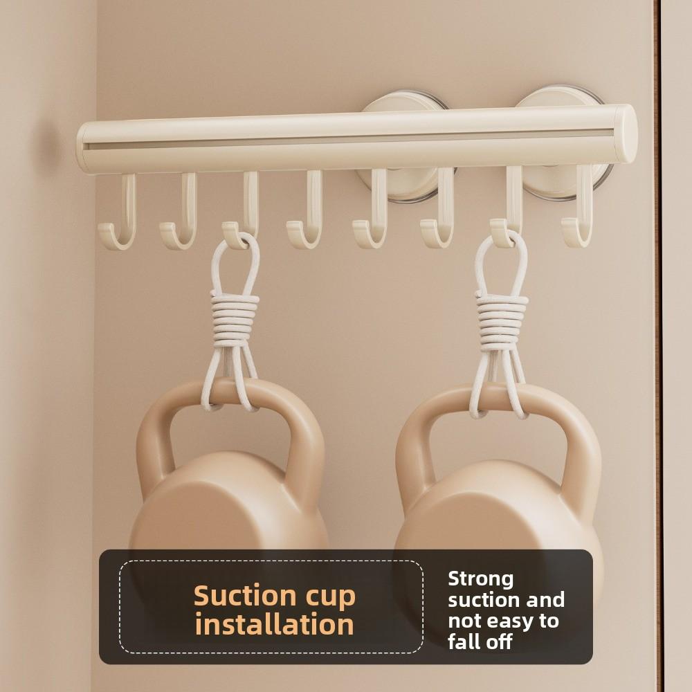Space Saving Sliding Wardrobe Hooks Removable Adjustable Pull-Out Clothes Hanger No-Drill Moisture-proof Vest Hook