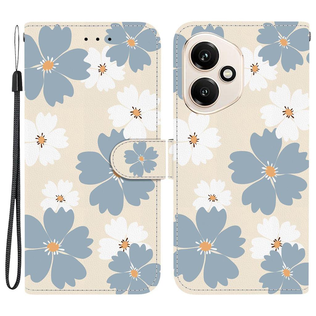 Для Honor 400 5G (Глобальный) Кожаный чехол-кошелек с принтом, подставка, чехол для телефона с ремешком