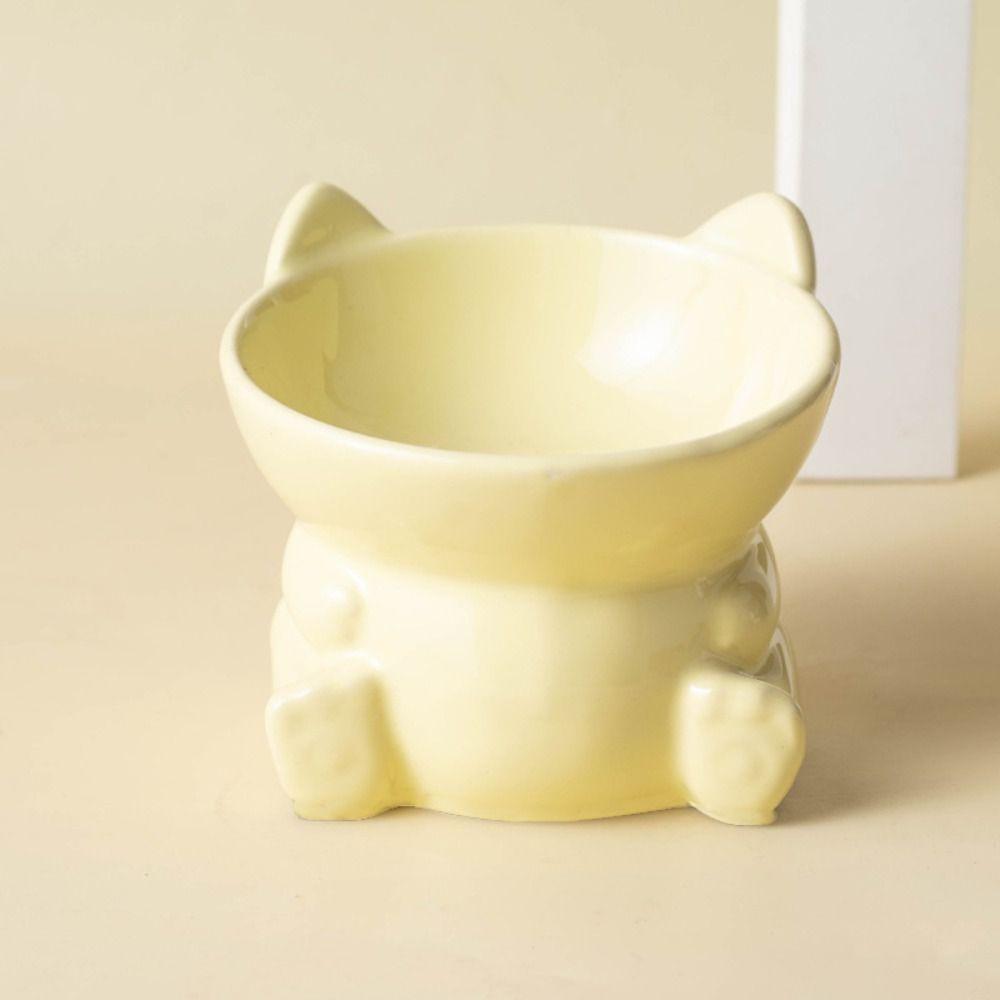 Творческая миска для домашних животных с высокой ножкой, керамическая поилка для домашних животных, кормушка для собак, защита шеи