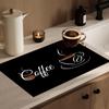 Коврик для сушки посуды для кофемашины - впитывающий полиэстеровый защитный коврик для столешницы с резиновой нескользящей термостойкой накладкой для декора кухонной столешницы