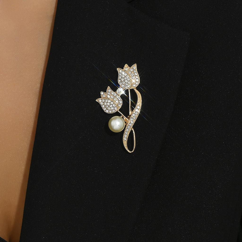 1PC Men's and Women's Trendy Temperament, Pearl Wings, Brooch, Fashionable Outfit, Date, Banquet, Party, Holiday Gift