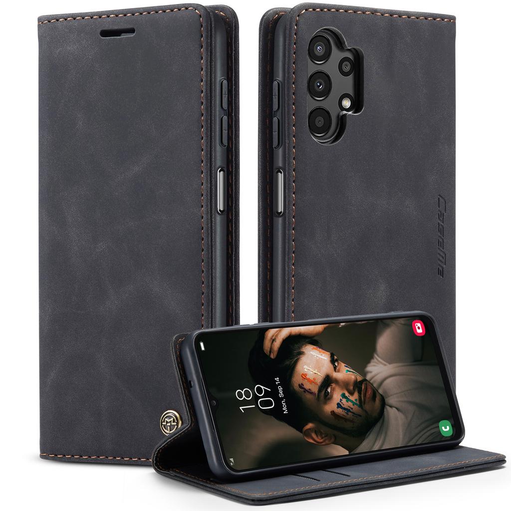Suitable for Samsung A13 phone case, magnetic anti-drop A71 leather case, A35 protective cover with card slot, flip cover type