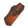 15cm Foling Knife Embossed Cowhide Scabbard Cover Second Layer Leather Sheath Case Camping Knife Holsters Belt Buckle