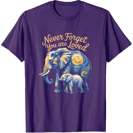 Starry Night Elephant Never Forget You are Loved Tee T-Shirt