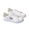 Women's Shoes New Fashion Golden Love Small White Shoes Women Lace-up Comfortable Women's Casual Single Shoes De Mujer