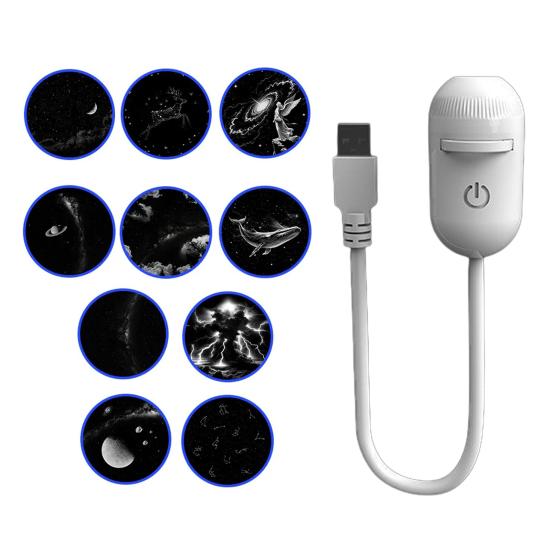 Проектор Звездного Неба Лампа с Сенсорным Управлением Ночник с Регулируемой Яркостью USB Портативный 2-в-1 Светодиодный Ночник для Детской Спальни Автомобиля