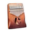 Ideamall 17-Key Kalimba for Beginners, Cat Design, Wooden Thumb Piano (Brown)