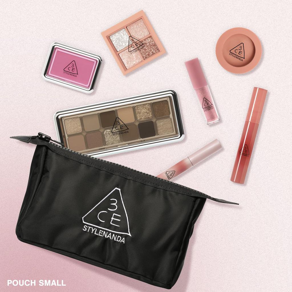 3CE Pouch Small Black Cosmetic Pouch Cosmetic Pouch Travel Pouch