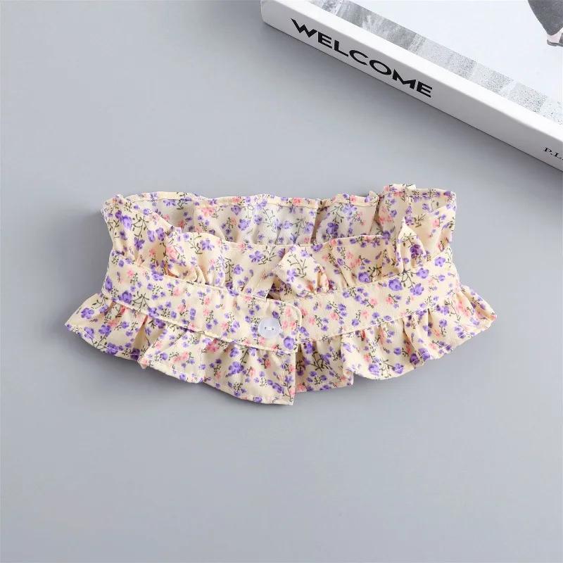 Идеальное Сочетание Женская Плиссированная Рубашка с Воланами и Стойкой Воротник Съемный Воротник Стойка Декоративный Воротник-жабо Чокер Аксессуар для Одежды