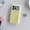 Зимний теплый однотонный пушистый плюшевый чехол для телефона iPhone 17 Air 16 15 14 13 Pro Max Ударопрочный защитный чехол