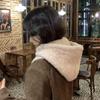 Drawstring Winter Hat Warm Hooded Scarf Cap Fashion Neckerchief Hat  Women Girl