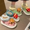 Maillard Burger Fries Cartoon Cotton Shoes Winter Wear Velvet Thickened Girls Snow Boots Cute Warm Shoes