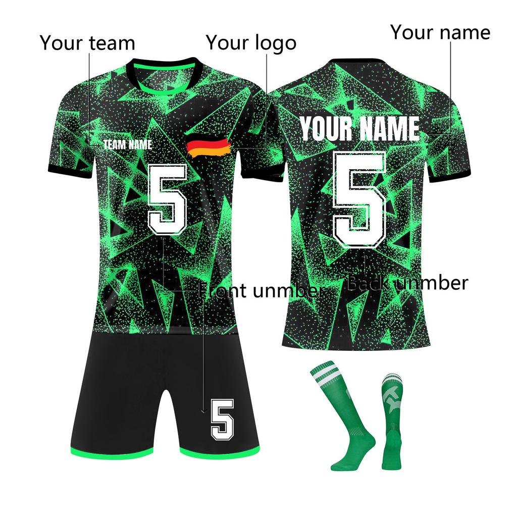Personalised Shirts Kit Mens Girls With Name Number Custom Football Jerseys For Boys Training Suit