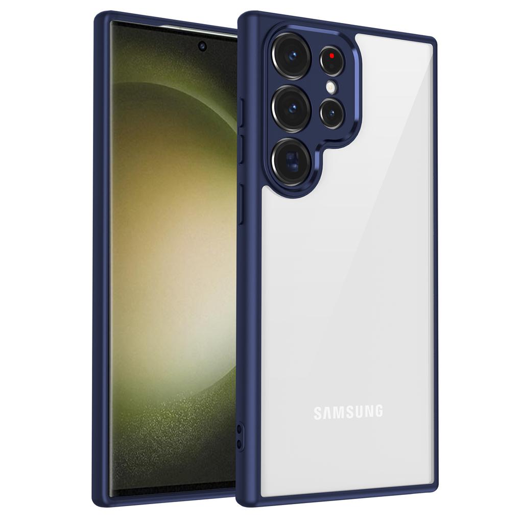 Чехол для Samsung Galaxy S23 Ultra Матовый Skin Touch Прозрачный PC + TPU Ударопрочная Задняя крышка телефона